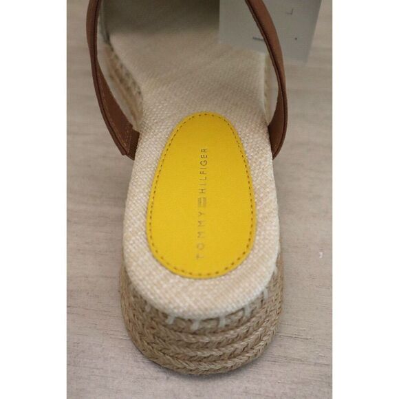Tommy Hilfiger Women's Sz 8.5 Neutral Crochet Flatform Espadrille Sandals - Picture 9 of 11